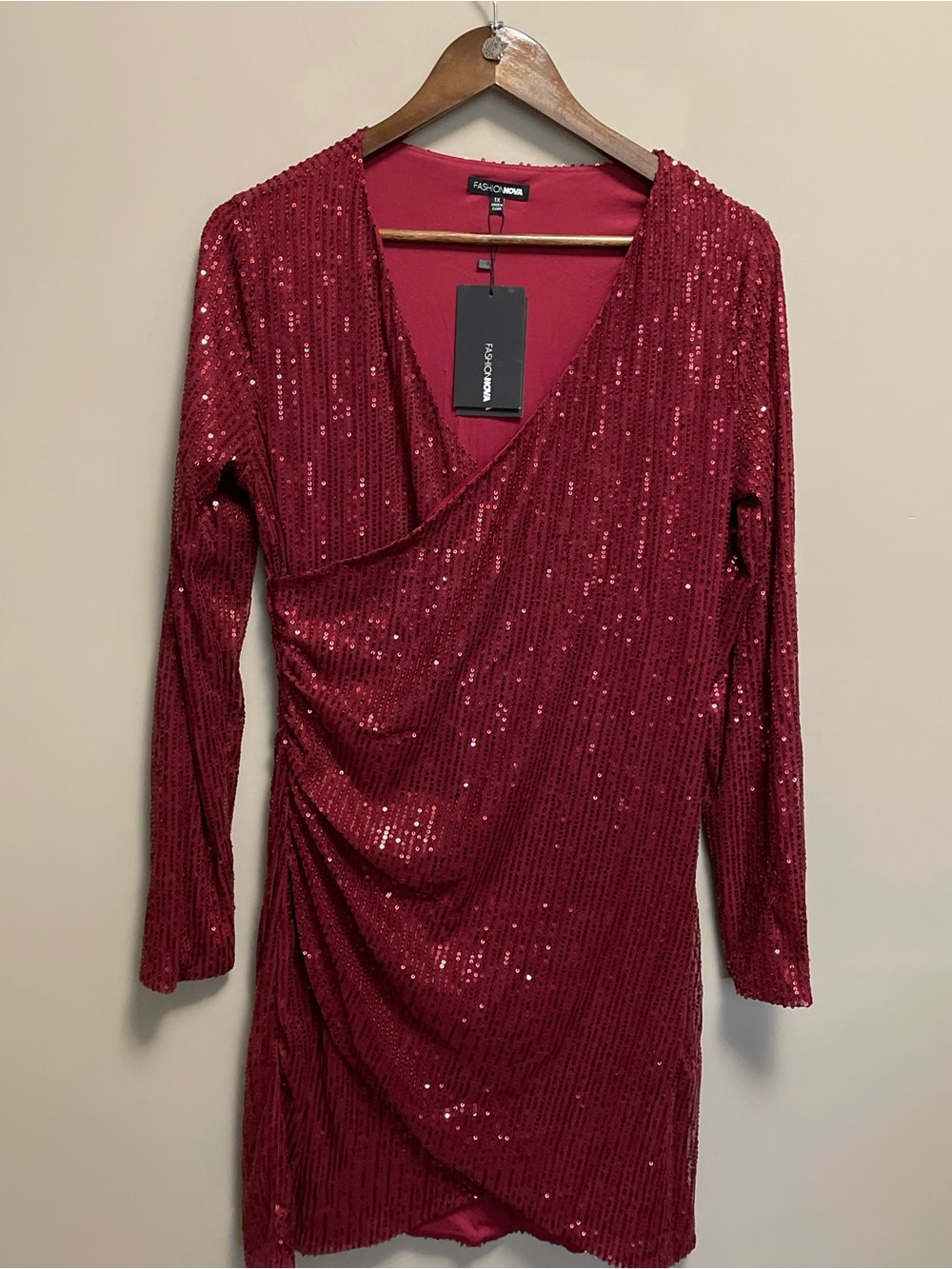 Fashion Nova Empire State Sequin Mini Dress Women's 1X NWT
